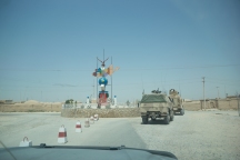 Entering the Afghan Army side of the former base "Mike Spann"